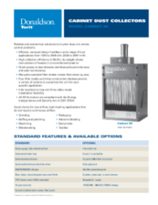 Donaldson Cabinet Series 90 dust collector brochure download icon | AST Canada