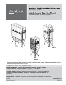 Donaldson Modular Baghouse Walk-in Access installation and operation manual download icon | AST Canada