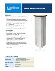 Donaldson Helix Tube Bag Filter Cassette Brochure Thumb | AST Canada