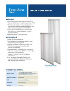 Donaldson Helix Tube Bag Filter Rack Brochure Thumb | AST Canada