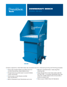 Donaldson DB-800 Downdraft Workbench brochure download icon | AST Canada
