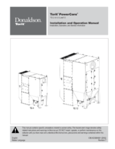 Donaldson PowerCore TG Series Dust collector installation & operation manual | AST Canada