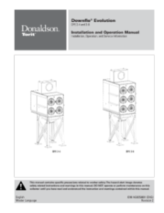 Downflo Evolution 2-4 & 3-6 Dust collector installation & operation manual