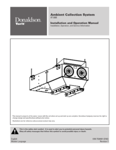 Donaldson Ambient Fume Extractor manual download icon | AST Canada