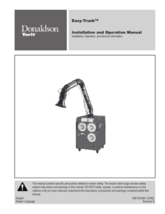 Donaldson Easy-Trunk Fume Extractor manual download icon | AST Canada
