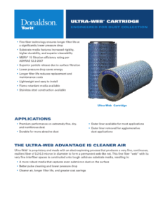 Donaldson Ultra-Web Cartridge Filter Media Brochure Thumb | AST Canada