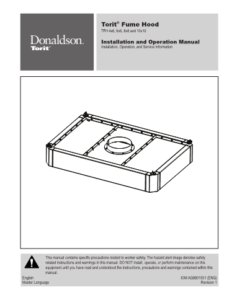 Torit Fume Hood manual download icon | AST Canada