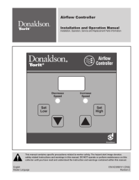Donaldson Airflow controller manual download icon | AST Canada