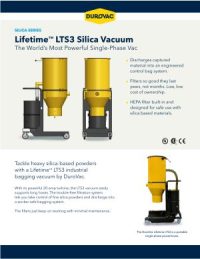 DuroVac Lifetime Series LTS-3 portable industrial vacuum brochure download icon | AST Canada
