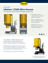 DuroVac Lifetime Series LTS-85 portable industrial vacuum brochure download icon | AST Canada